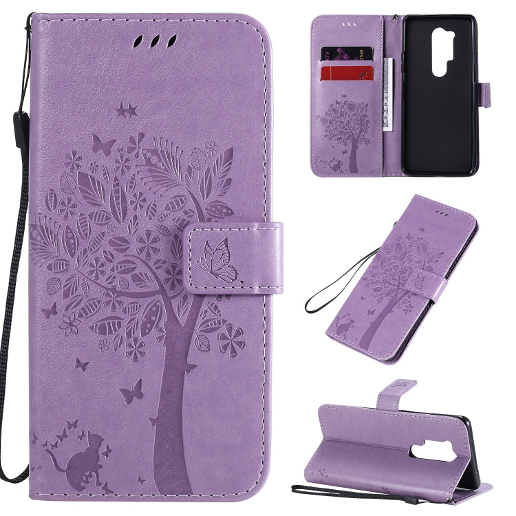 Tree & Cat Pattern Pressed Printing Horizontal Flip PU Leather Case with Holder & Card Slots & Wallet & Lanyard, Series 6 My Store