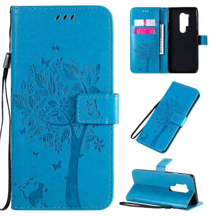 Tree & Cat Pattern Pressed Printing Horizontal Flip PU Leather Case with Holder & Card Slots & Wallet & Lanyard, Series 6 My Store