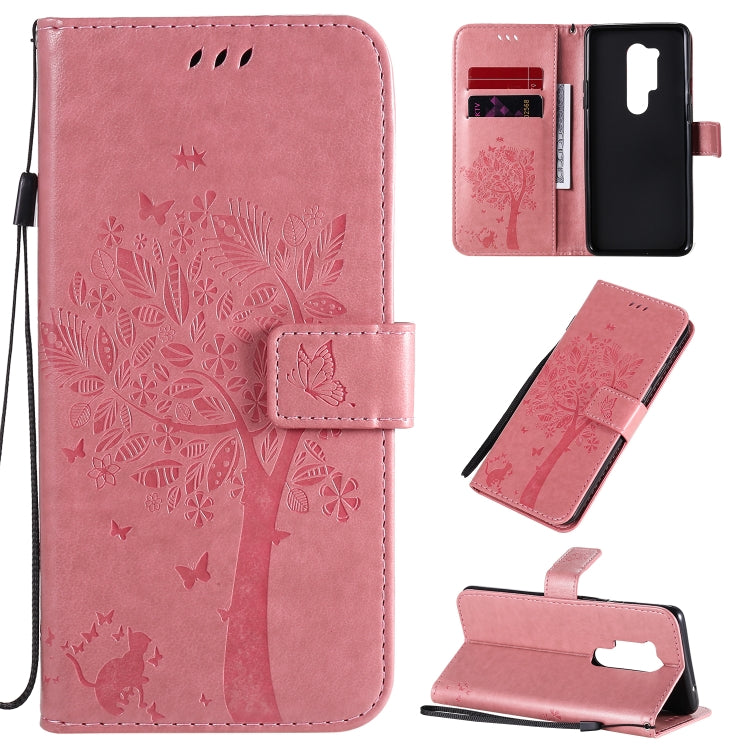 Tree & Cat Pattern Pressed Printing Horizontal Flip PU Leather Case with Holder & Card Slots & Wallet & Lanyard, Series 6 My Store