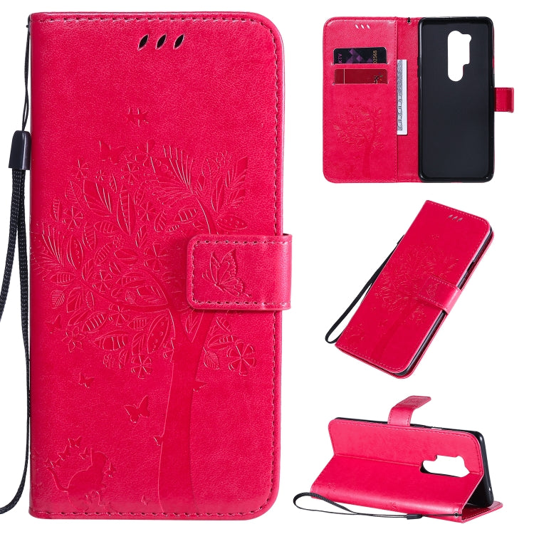 Tree & Cat Pattern Pressed Printing Horizontal Flip PU Leather Case with Holder & Card Slots & Wallet & Lanyard, Series 6 My Store