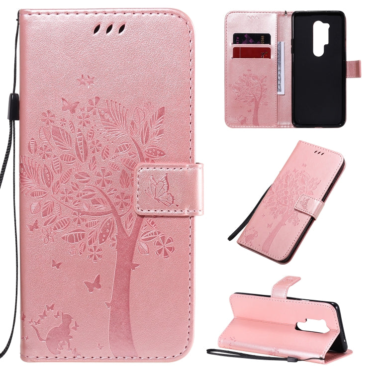 Tree & Cat Pattern Pressed Printing Horizontal Flip PU Leather Case with Holder & Card Slots & Wallet & Lanyard, Series 6 My Store