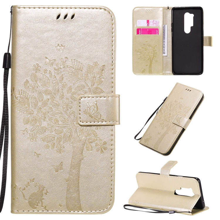 Tree & Cat Pattern Pressed Printing Horizontal Flip PU Leather Case with Holder & Card Slots & Wallet & Lanyard, Series 6 My Store