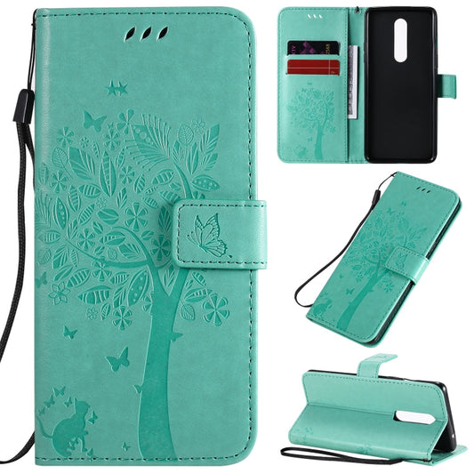 Tree & Cat Pattern Pressed Printing Horizontal Flip PU Leather Case with Holder & Card Slots & Wallet & Lanyard, Series 3 My Store