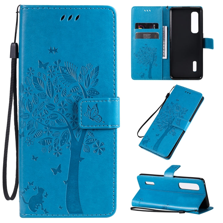 Tree & Cat Pattern Pressed Printing Horizontal Flip PU Leather Case with Holder & Card Slots & Wallet & Lanyard, Series 9 My Store