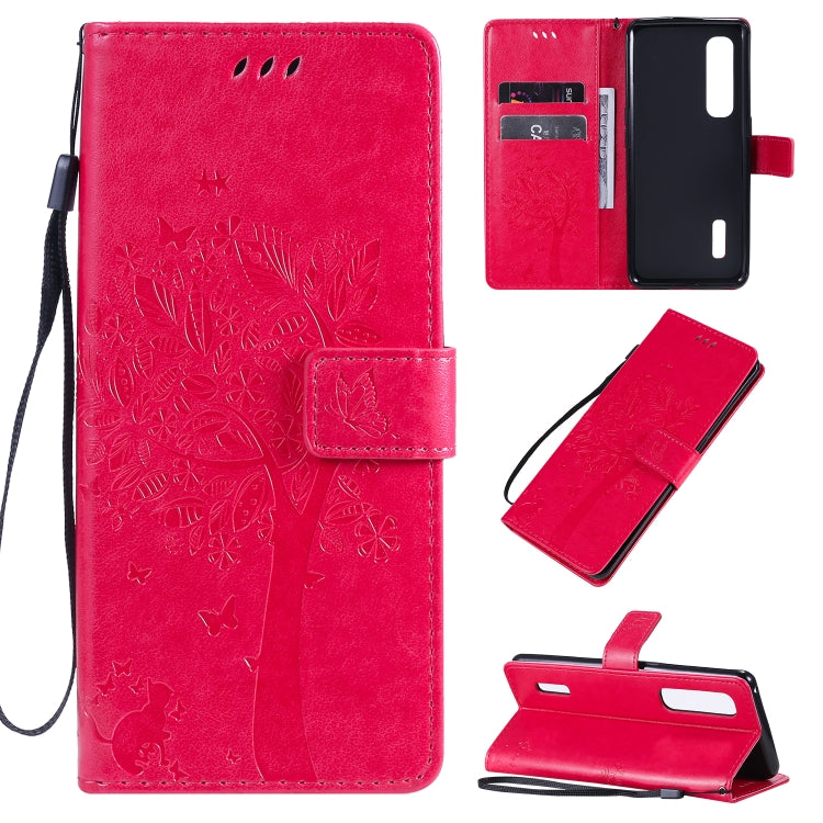 Tree & Cat Pattern Pressed Printing Horizontal Flip PU Leather Case with Holder & Card Slots & Wallet & Lanyard, Series 9 My Store