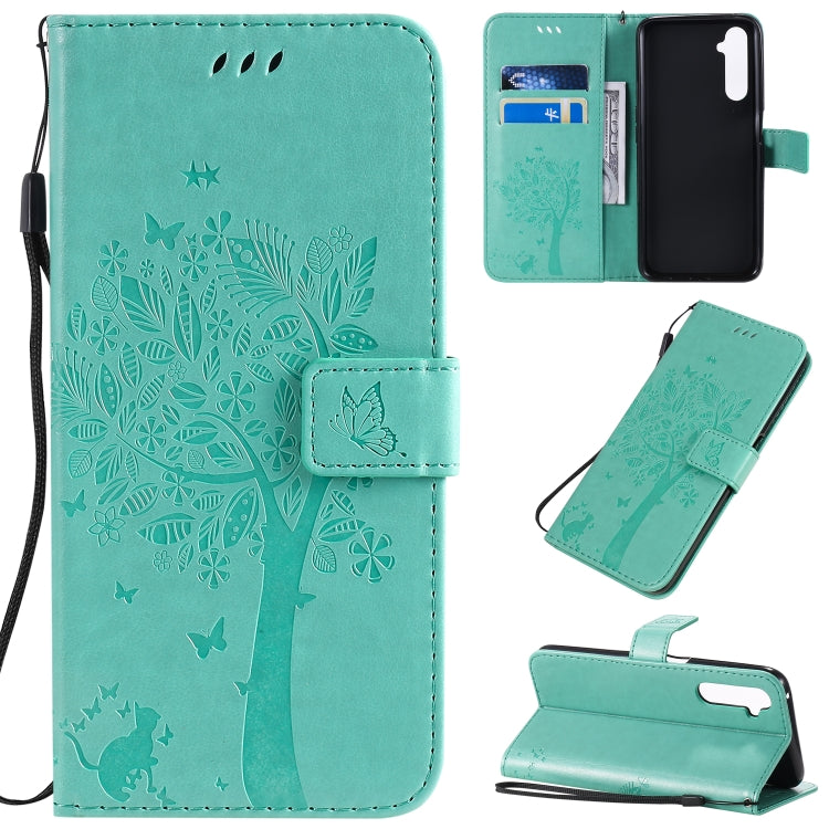 Tree & Cat Pattern Pressed Printing Horizontal Flip PU Leather Case with Holder & Card Slots & Wallet & Lanyard, Series 3 My Store