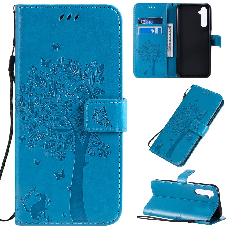 Tree & Cat Pattern Pressed Printing Horizontal Flip PU Leather Case with Holder & Card Slots & Wallet & Lanyard, Series 3 My Store