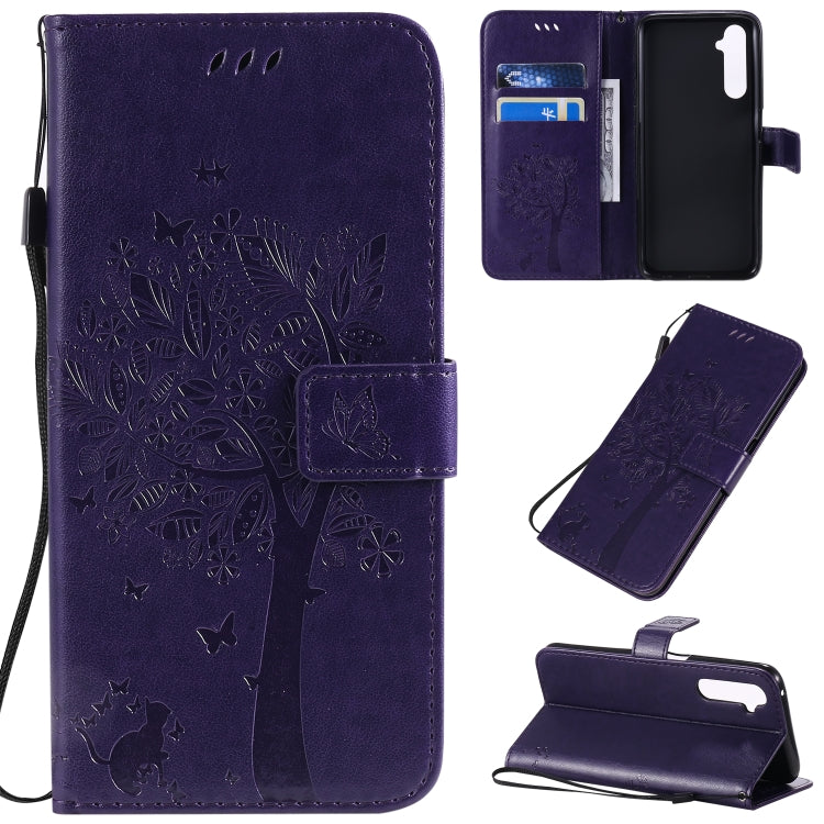 Tree & Cat Pattern Pressed Printing Horizontal Flip PU Leather Case with Holder & Card Slots & Wallet & Lanyard, Series 3 My Store