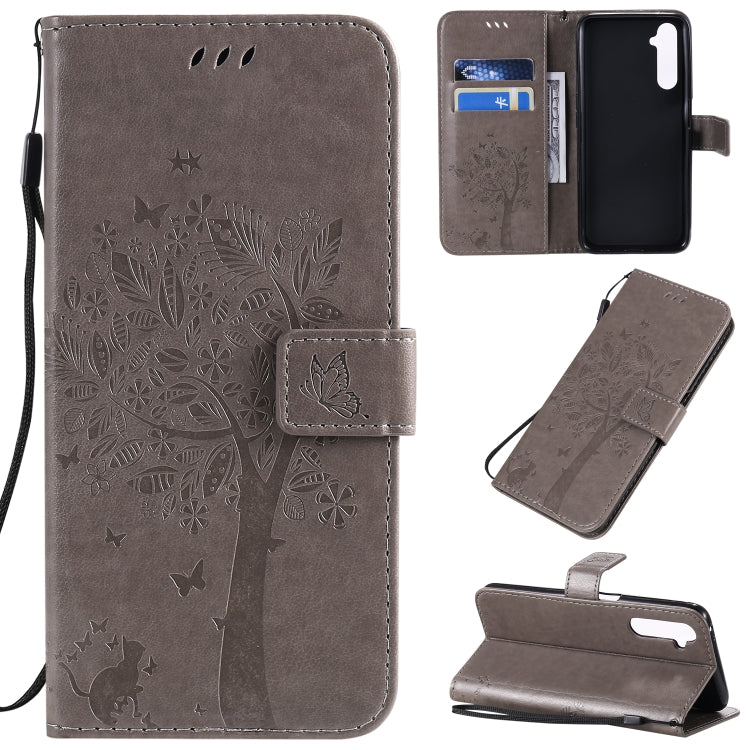 Tree & Cat Pattern Pressed Printing Horizontal Flip PU Leather Case with Holder & Card Slots & Wallet & Lanyard, Series 3 My Store