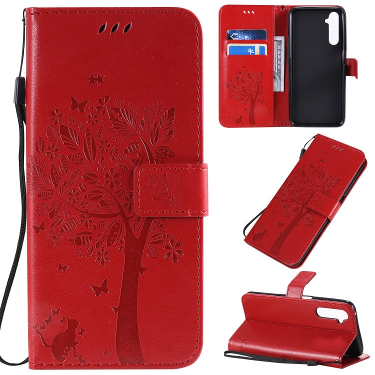 Tree & Cat Pattern Pressed Printing Horizontal Flip PU Leather Case with Holder & Card Slots & Wallet & Lanyard, Series 3 My Store