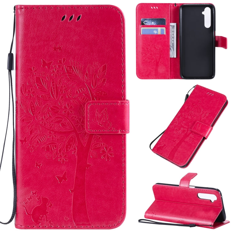 Tree & Cat Pattern Pressed Printing Horizontal Flip PU Leather Case with Holder & Card Slots & Wallet & Lanyard, Series 3 My Store