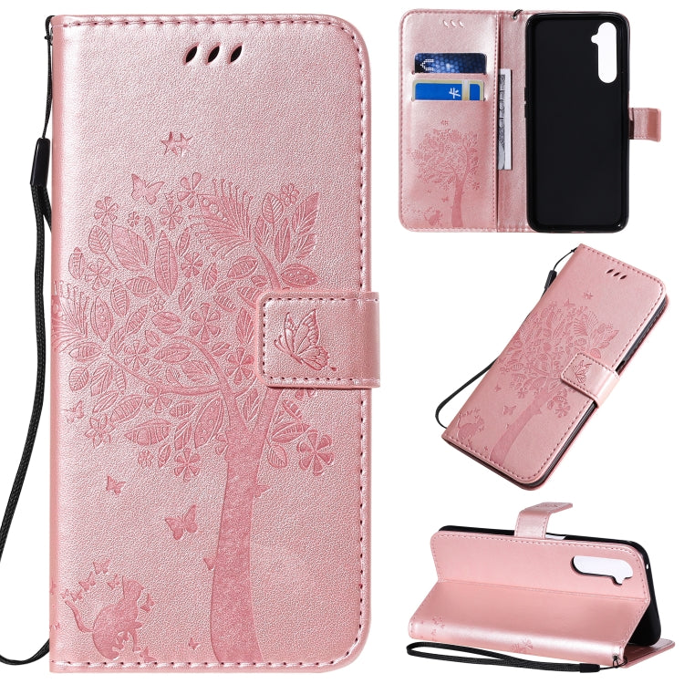 Tree & Cat Pattern Pressed Printing Horizontal Flip PU Leather Case with Holder & Card Slots & Wallet & Lanyard, Series 3 My Store