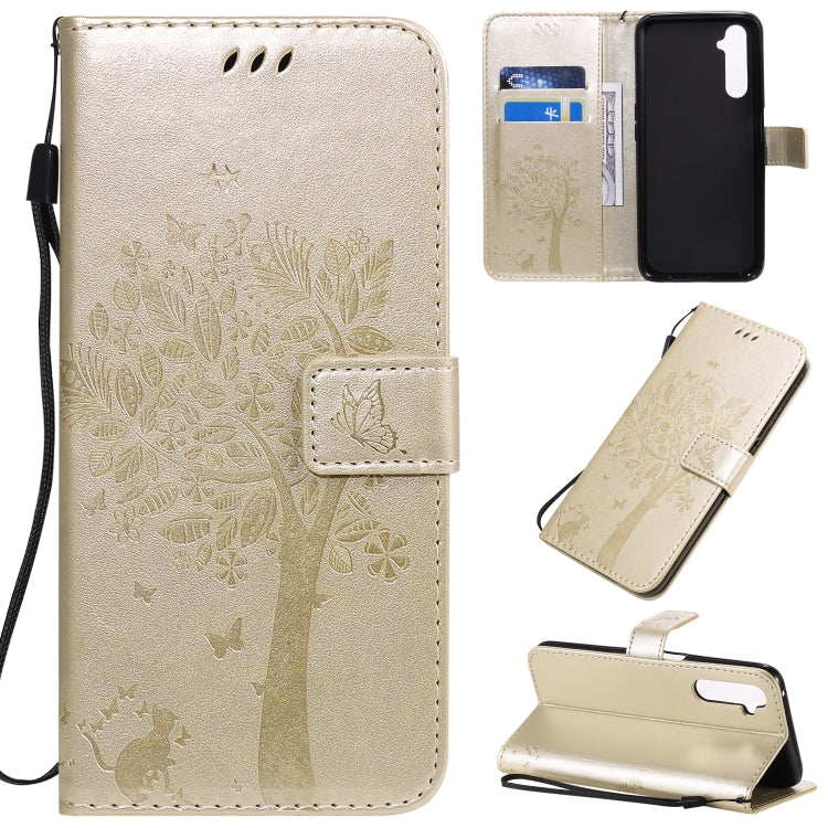 Tree & Cat Pattern Pressed Printing Horizontal Flip PU Leather Case with Holder & Card Slots & Wallet & Lanyard, Series 3 My Store