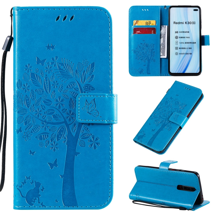 Tree & Cat Pattern Pressed Printing Horizontal Flip PU Leather Case with Holder & Card Slots & Wallet & Lanyard, Series 9 My Store