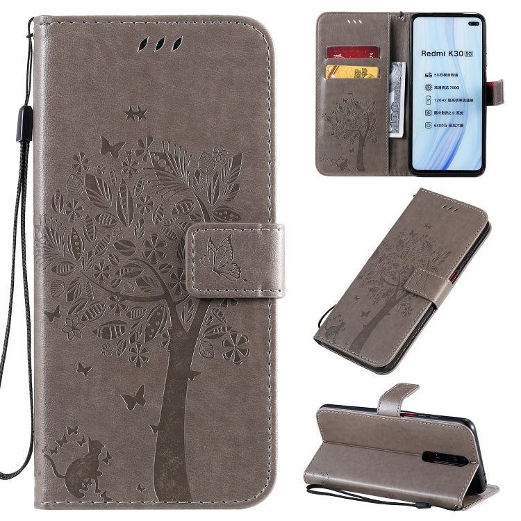 Tree & Cat Pattern Pressed Printing Horizontal Flip PU Leather Case with Holder & Card Slots & Wallet & Lanyard, Series 9 My Store