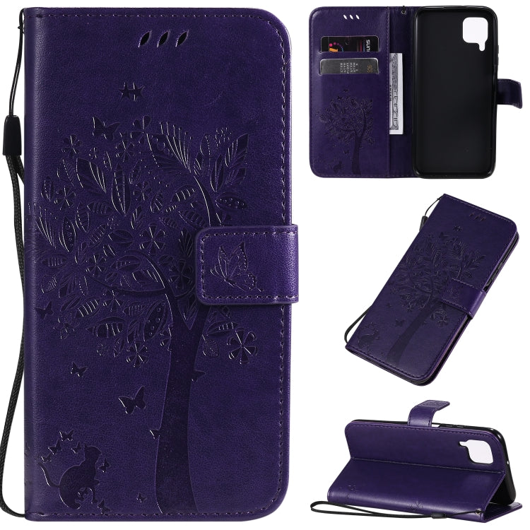 Tree & Cat Pattern Pressed Printing Horizontal Flip PU Leather Case with Holder & Card Slots & Wallet & Lanyard, Series 4 My Store