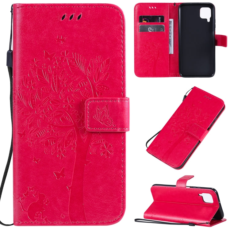 Tree & Cat Pattern Pressed Printing Horizontal Flip PU Leather Case with Holder & Card Slots & Wallet & Lanyard, Series 4 My Store