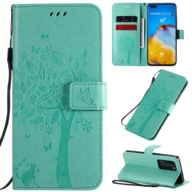 Tree & Cat Pattern Pressed Printing Horizontal Flip PU Leather Case with Holder & Card Slots & Wallet & Lanyard, Series 5 My Store