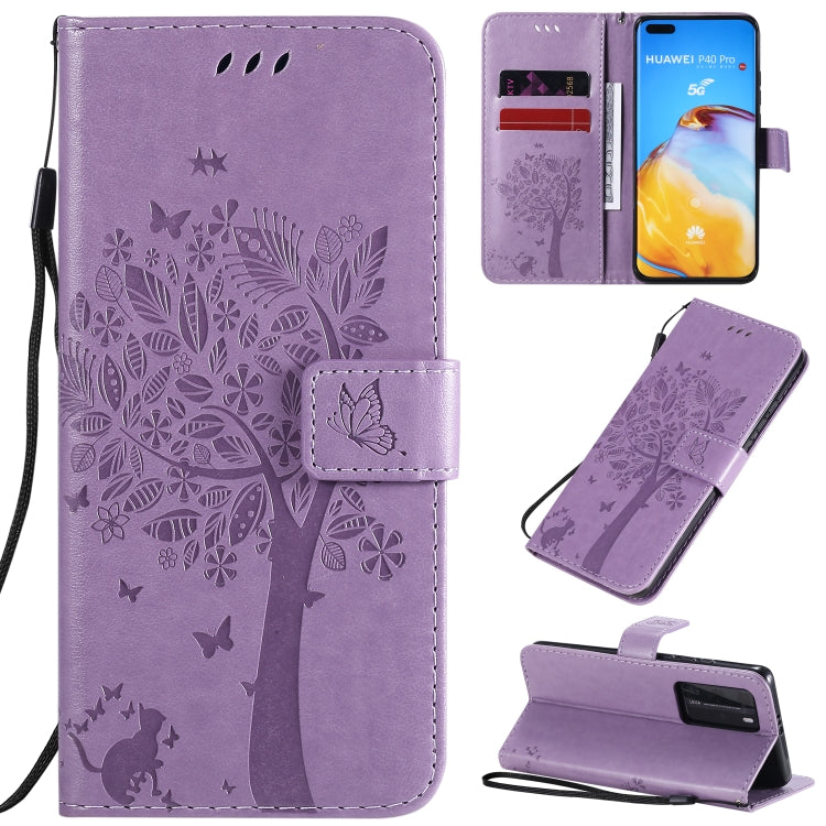 Tree & Cat Pattern Pressed Printing Horizontal Flip PU Leather Case with Holder & Card Slots & Wallet & Lanyard, Series 5 My Store