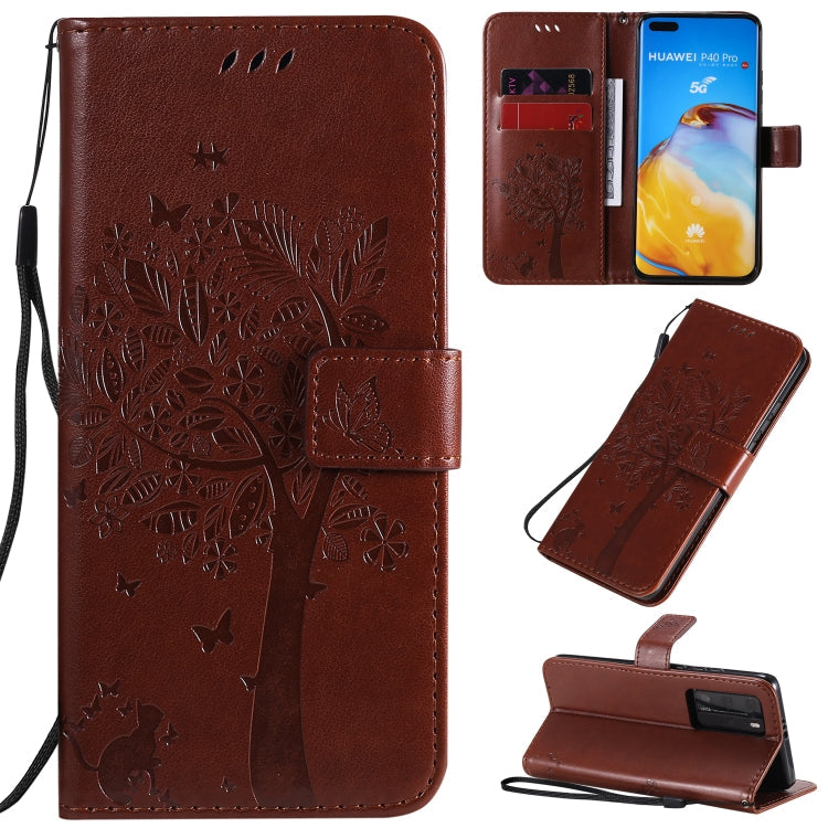 Tree & Cat Pattern Pressed Printing Horizontal Flip PU Leather Case with Holder & Card Slots & Wallet & Lanyard, Series 5 My Store