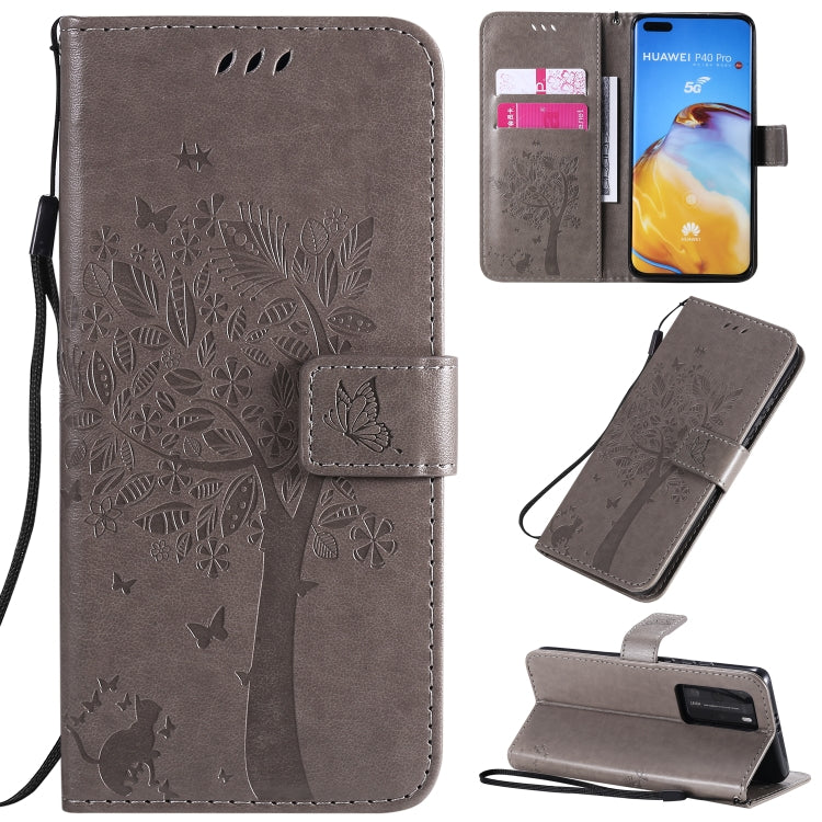 Tree & Cat Pattern Pressed Printing Horizontal Flip PU Leather Case with Holder & Card Slots & Wallet & Lanyard, Series 5 My Store