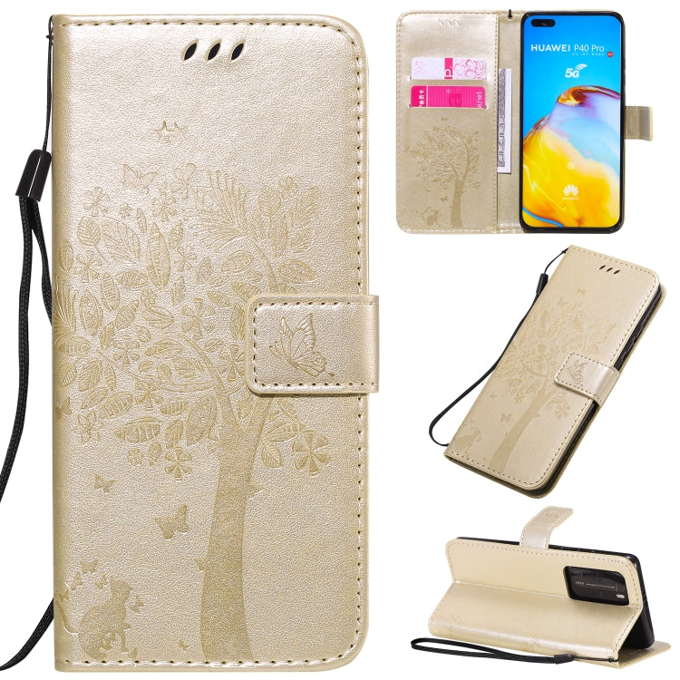 Tree & Cat Pattern Pressed Printing Horizontal Flip PU Leather Case with Holder & Card Slots & Wallet & Lanyard, Series 5 My Store