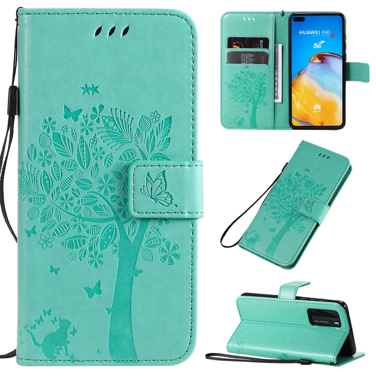 Tree & Cat Pattern Pressed Printing Horizontal Flip PU Leather Case with Holder & Card Slots & Wallet & Lanyard, Series 8 My Store