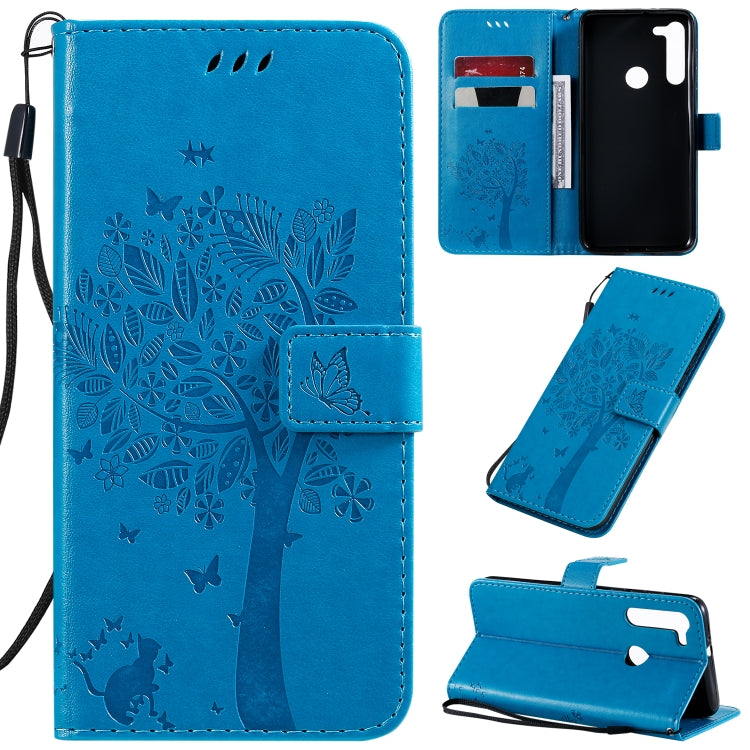 Tree & Cat Pattern Pressed Printing Horizontal Flip PU Leather Case with Holder & Card Slots & Wallet & Lanyard, Series 8 My Store