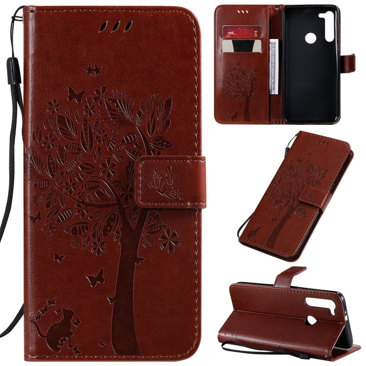 Tree & Cat Pattern Pressed Printing Horizontal Flip PU Leather Case with Holder & Card Slots & Wallet & Lanyard, Series 8 My Store