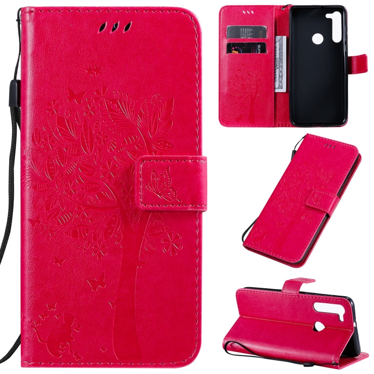 Tree & Cat Pattern Pressed Printing Horizontal Flip PU Leather Case with Holder & Card Slots & Wallet & Lanyard, Series 8 My Store