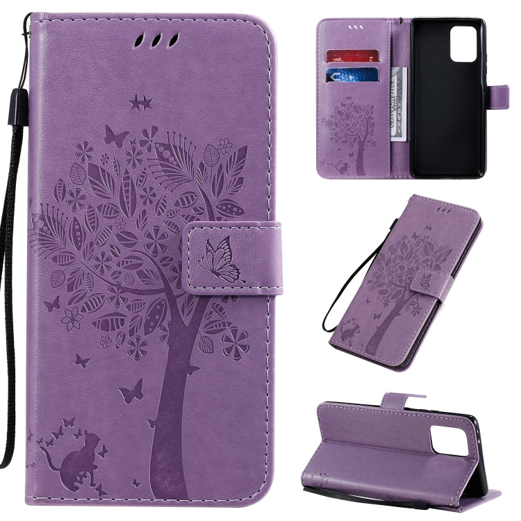 Tree & Cat Pattern Pressed Printing Horizontal Flip PU Leather Case with Holder & Card Slots & Wallet & Lanyard, Series 6 My Store