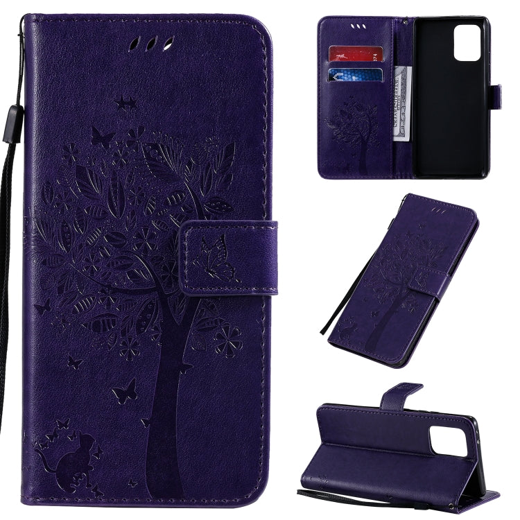 Tree & Cat Pattern Pressed Printing Horizontal Flip PU Leather Case with Holder & Card Slots & Wallet & Lanyard, Series 6 My Store