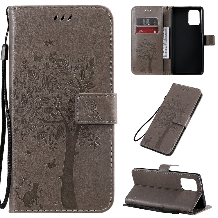 Tree & Cat Pattern Pressed Printing Horizontal Flip PU Leather Case with Holder & Card Slots & Wallet & Lanyard, Series 6 My Store