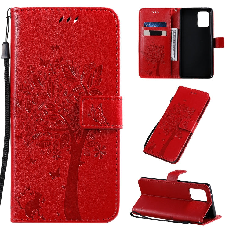 Tree & Cat Pattern Pressed Printing Horizontal Flip PU Leather Case with Holder & Card Slots & Wallet & Lanyard, Series 6 My Store