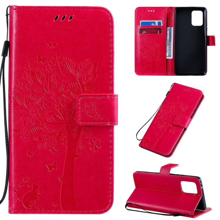 Tree & Cat Pattern Pressed Printing Horizontal Flip PU Leather Case with Holder & Card Slots & Wallet & Lanyard, Series 6 My Store