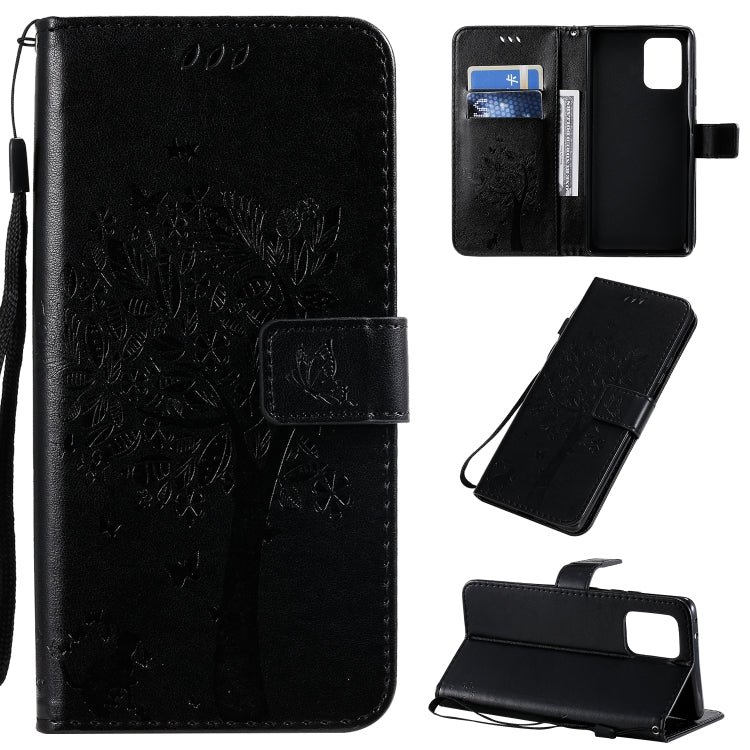 Tree & Cat Pattern Pressed Printing Horizontal Flip PU Leather Case with Holder & Card Slots & Wallet & Lanyard, Series 6 My Store