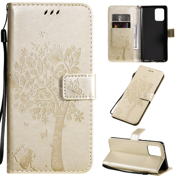 Tree & Cat Pattern Pressed Printing Horizontal Flip PU Leather Case with Holder & Card Slots & Wallet & Lanyard, Series 6 My Store