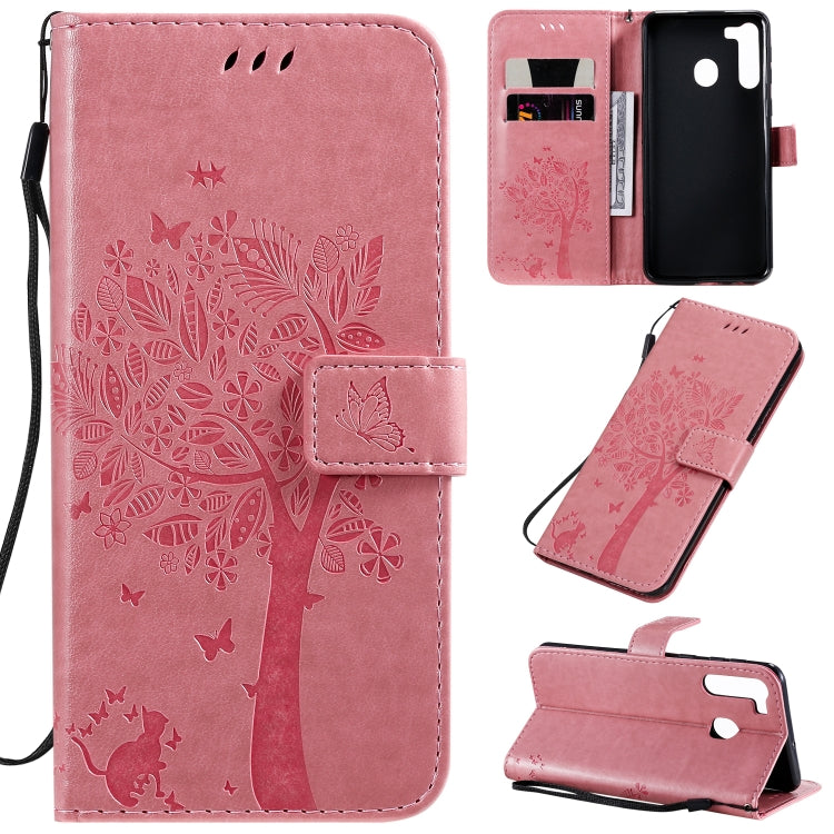 Tree & Cat Pattern Pressed Printing Horizontal Flip PU Leather Case with Holder & Card Slots & Wallet & Lanyard, Series 10 My Store