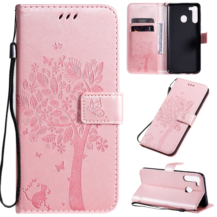 Tree & Cat Pattern Pressed Printing Horizontal Flip PU Leather Case with Holder & Card Slots & Wallet & Lanyard, Series 10 My Store