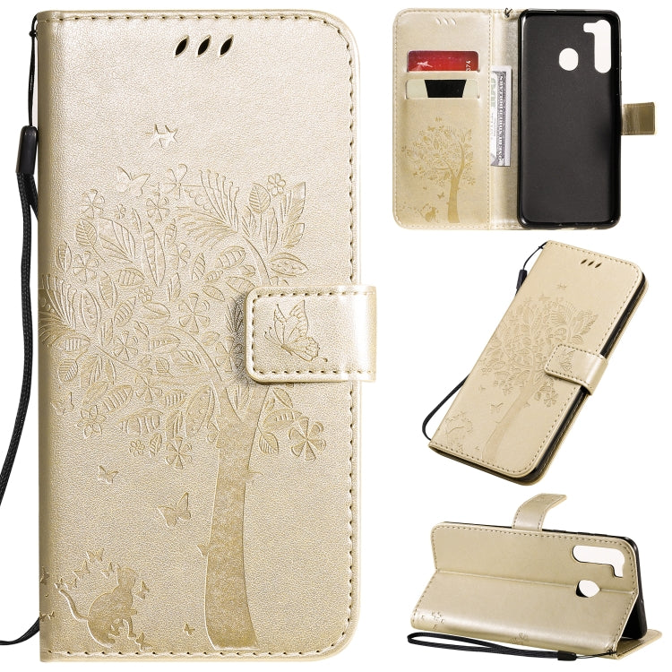 Tree & Cat Pattern Pressed Printing Horizontal Flip PU Leather Case with Holder & Card Slots & Wallet & Lanyard, Series 10 My Store