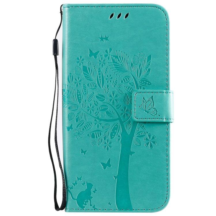 Tree & Cat Pattern Pressed Printing Horizontal Flip PU Leather Case with Holder & Card Slots & Wallet & Lanyard, Series 5 My Store