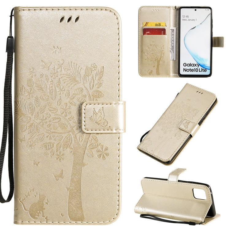 Tree & Cat Pattern Pressed Printing Horizontal Flip PU Leather Case with Holder & Card Slots & Wallet & Lanyard, Series 4 My Store