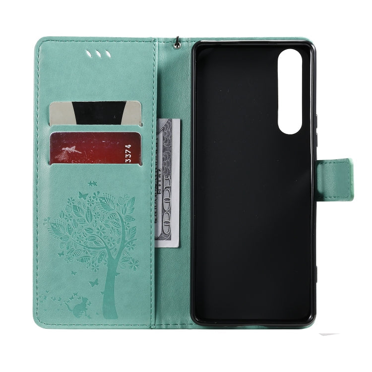 Tree & Cat Pattern Pressed Printing Horizontal Flip PU Leather Case with Holder & Card Slots & Wallet & Lanyard, Series 2 My Store