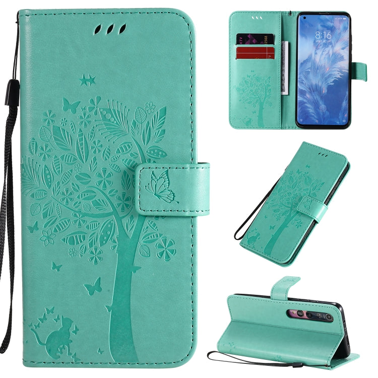 Tree & Cat Pattern Pressed Printing Horizontal Flip PU Leather Case with Holder & Card Slots & Wallet & Lanyard, Series 2 My Store