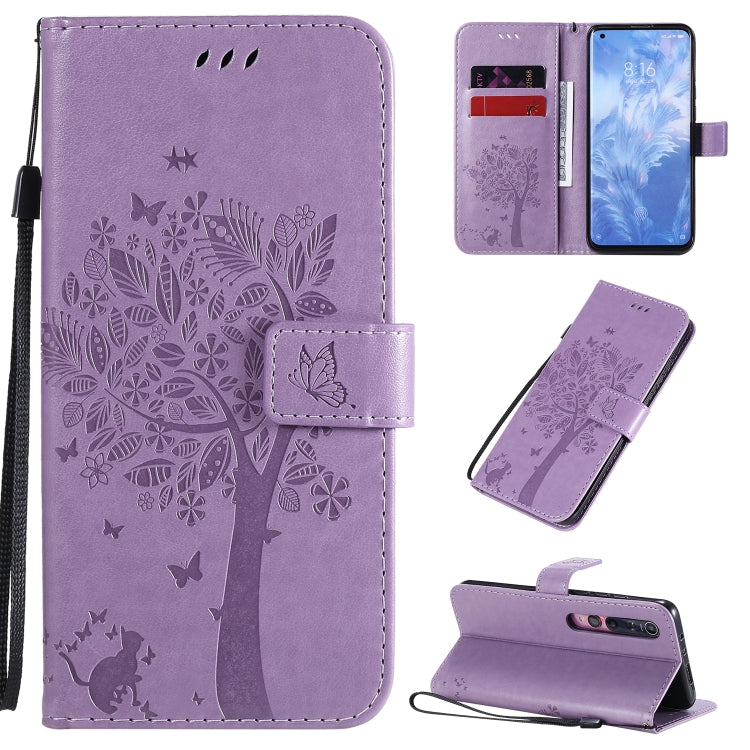 Tree & Cat Pattern Pressed Printing Horizontal Flip PU Leather Case with Holder & Card Slots & Wallet & Lanyard, Series 2 My Store