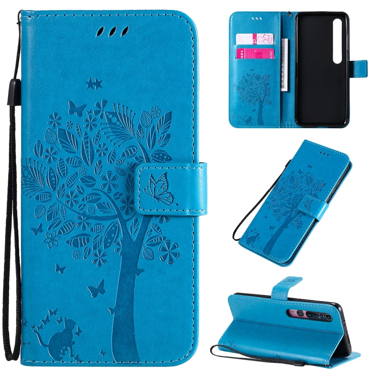 Tree & Cat Pattern Pressed Printing Horizontal Flip PU Leather Case with Holder & Card Slots & Wallet & Lanyard, Series 2 My Store