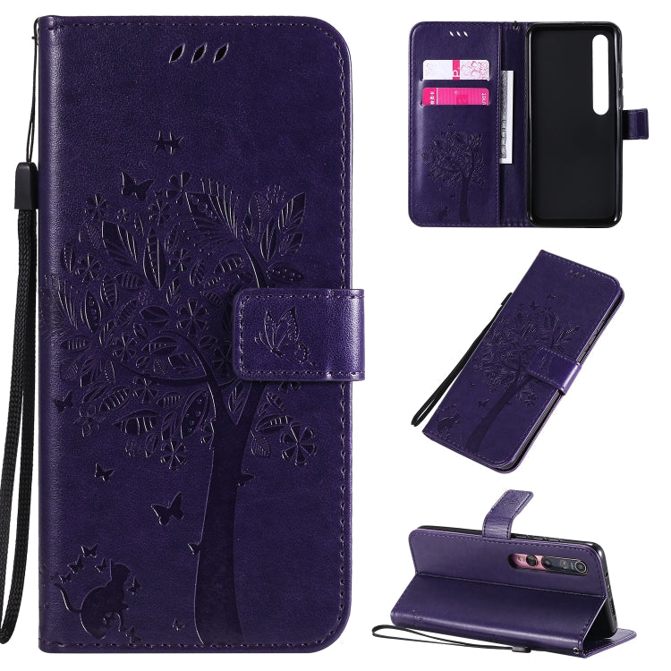 Tree & Cat Pattern Pressed Printing Horizontal Flip PU Leather Case with Holder & Card Slots & Wallet & Lanyard, Series 2 My Store