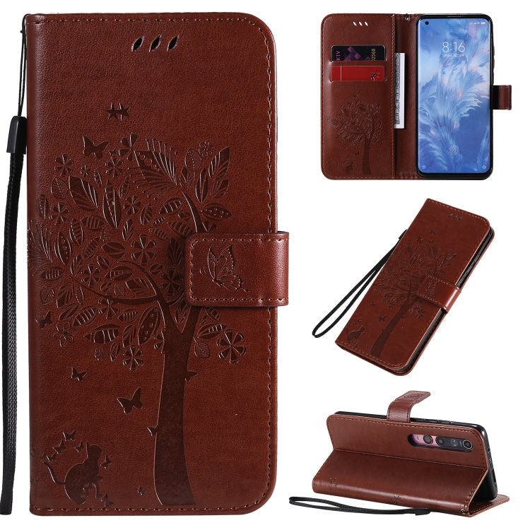 Tree & Cat Pattern Pressed Printing Horizontal Flip PU Leather Case with Holder & Card Slots & Wallet & Lanyard, Series 2 My Store