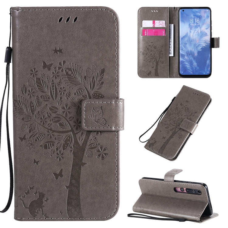 Tree & Cat Pattern Pressed Printing Horizontal Flip PU Leather Case with Holder & Card Slots & Wallet & Lanyard, Series 2 My Store