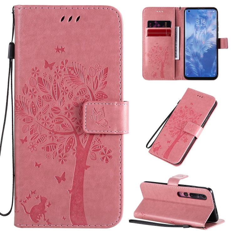 Tree & Cat Pattern Pressed Printing Horizontal Flip PU Leather Case with Holder & Card Slots & Wallet & Lanyard, Series 2 My Store